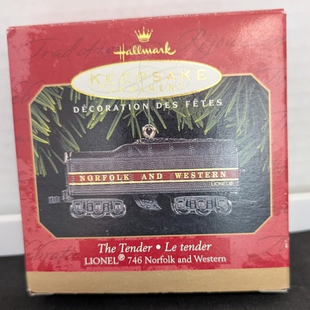 1999 Hallmark Keepsake Ornament The Tender Lionel 746 Norfolk Western Train MIB